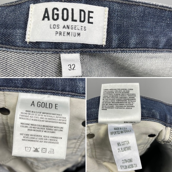 AGOLDE Men’s Hero Slim Tapered Jeans in Crossover 32 x 30 - Picture 14 of 16